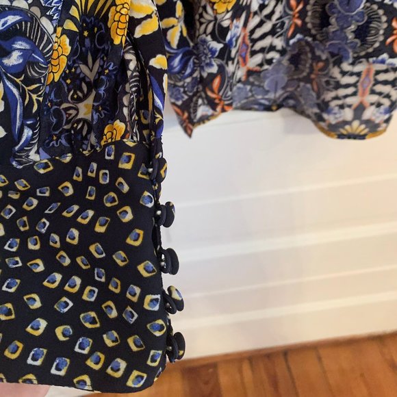 LOFT Long Sleeve Multi-Pattern Silky Blouse - Picture 2 of 7